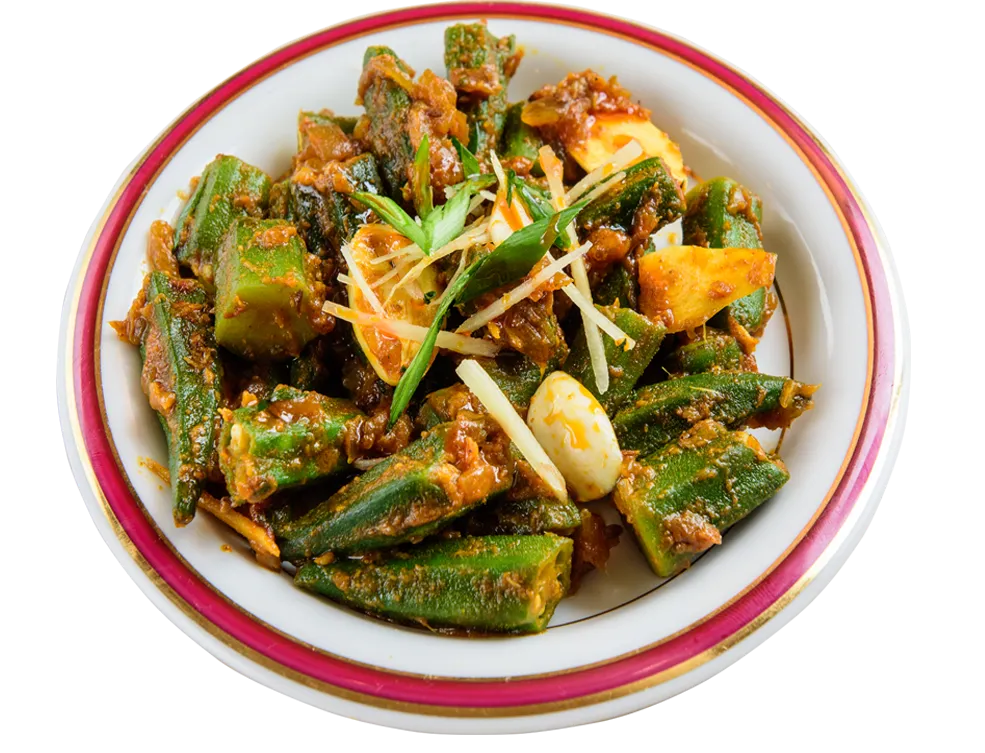 オクラスパイス炒め